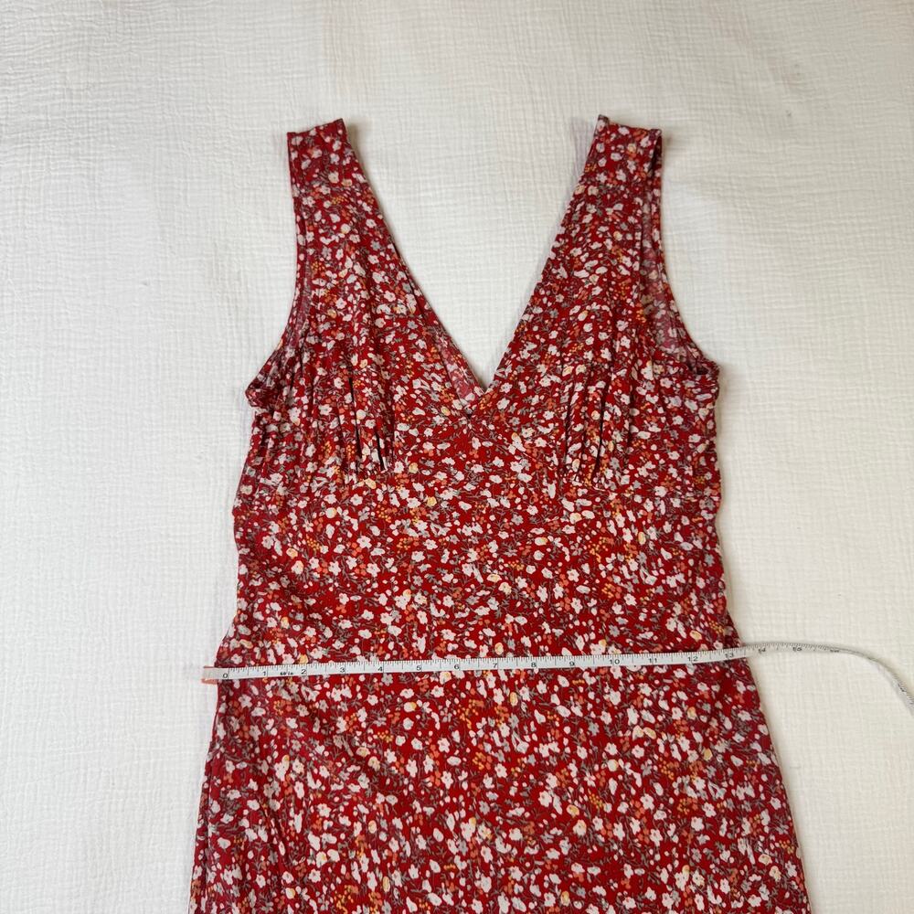 Rails Audrina Red White Ditsy Floral Midi Dress Women's Small Cottage Romantic - Picture 7 of 12